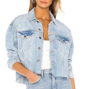 Free People Light Wash Denim Jacket Size XS